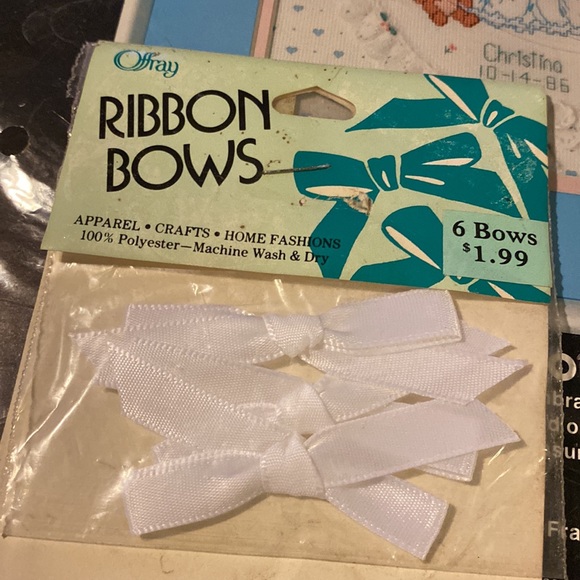 Vintage new but open DIMENSION Counted cross stitch hearts and lace birth record - Picture 3 of 9